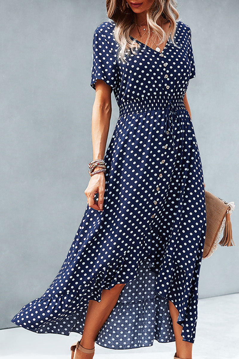 Julia| Women's Polka Dot Summer Dress | Maxi