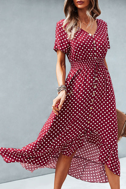 Julia| Women's Polka Dot Summer Dress | Maxi