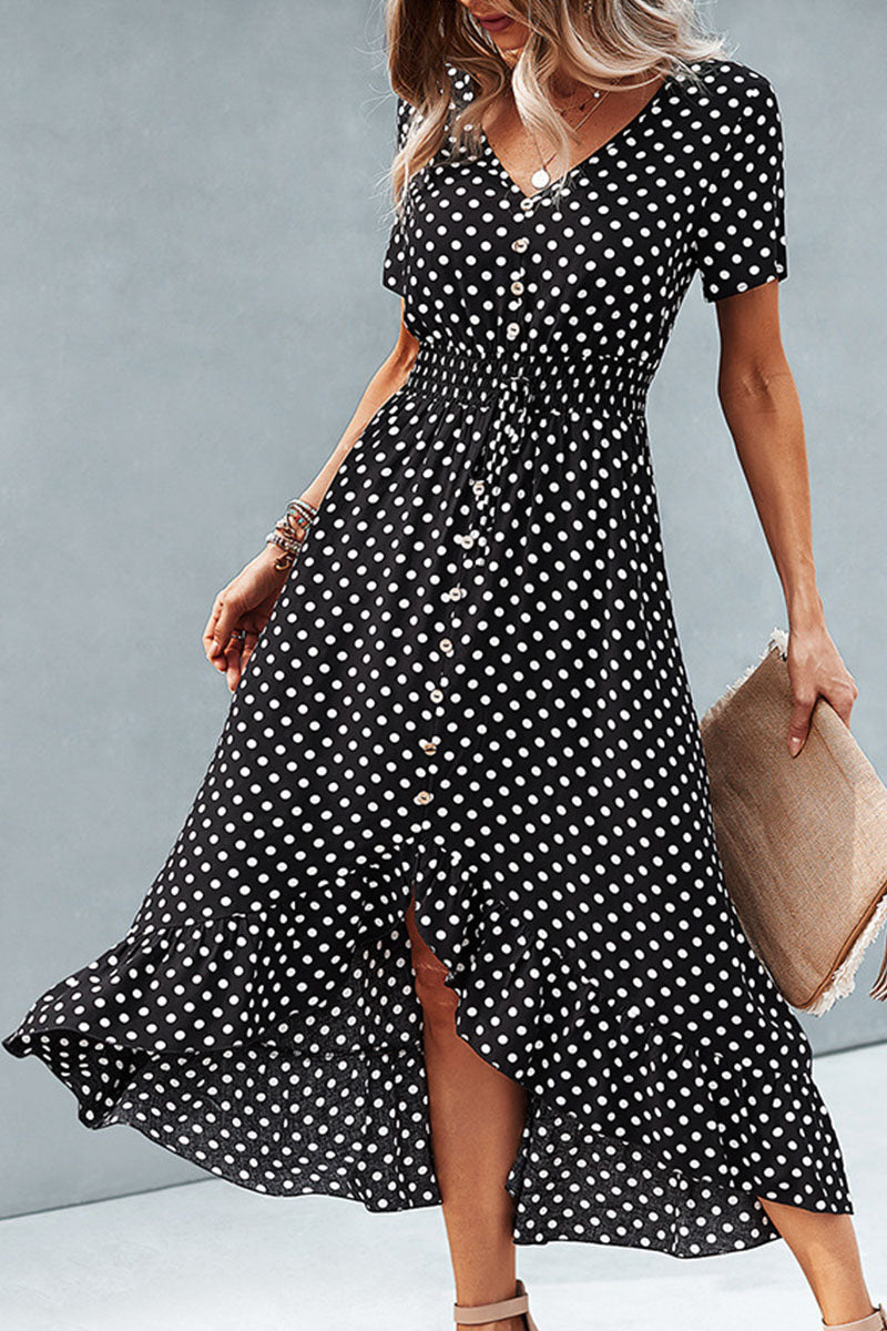 Julia| Women's Polka Dot Summer Dress | Maxi