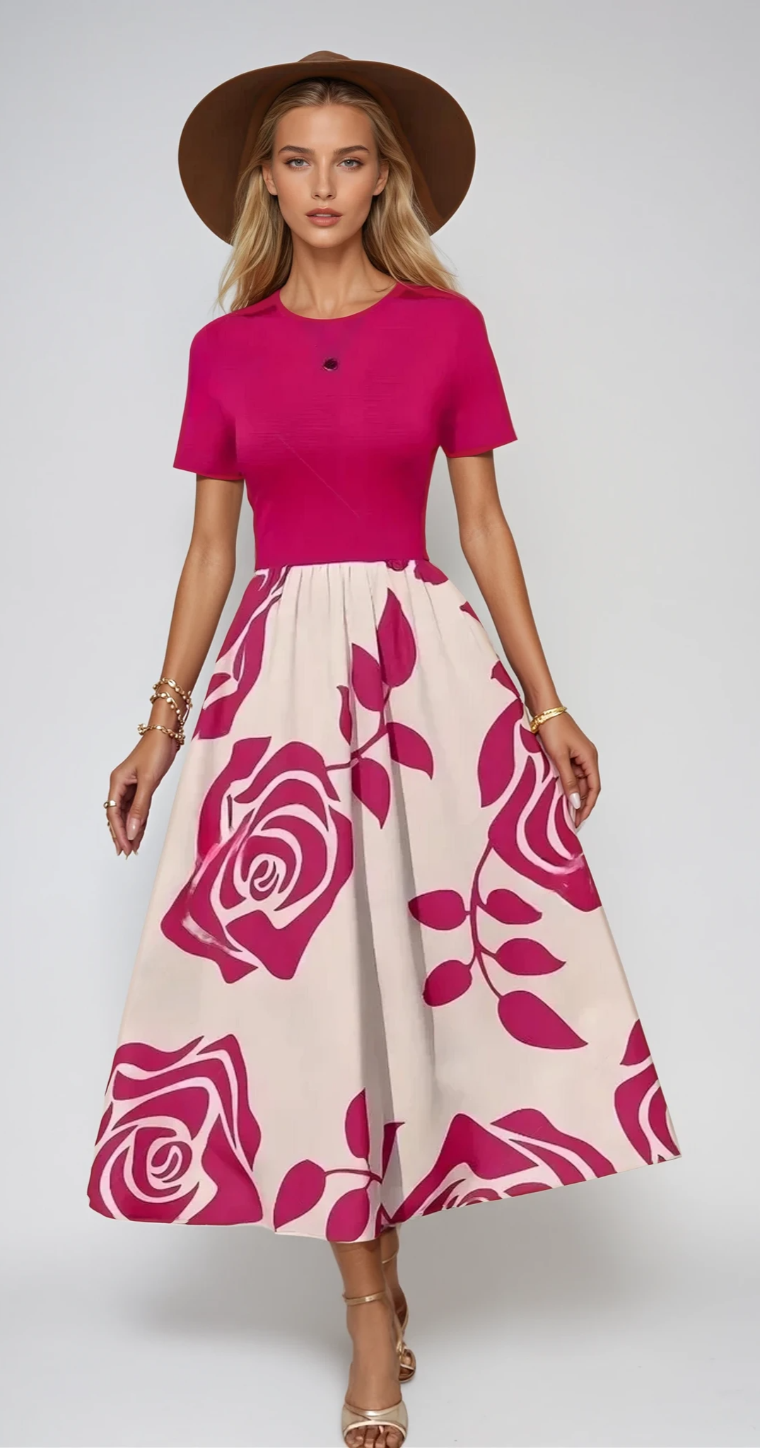 Grace | Women's Elegant Floral Summer Dress | Midi