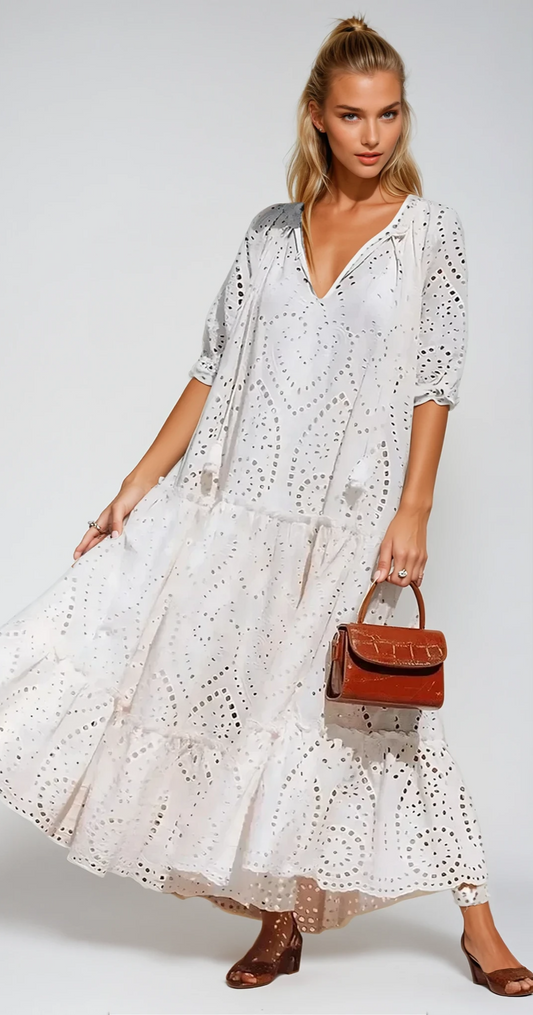 Sophia | Women's Embroidered Summer Dress | Maxi