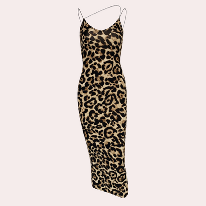 Isabella | Women's Sexy Leopard Print Party Dress | Maxi