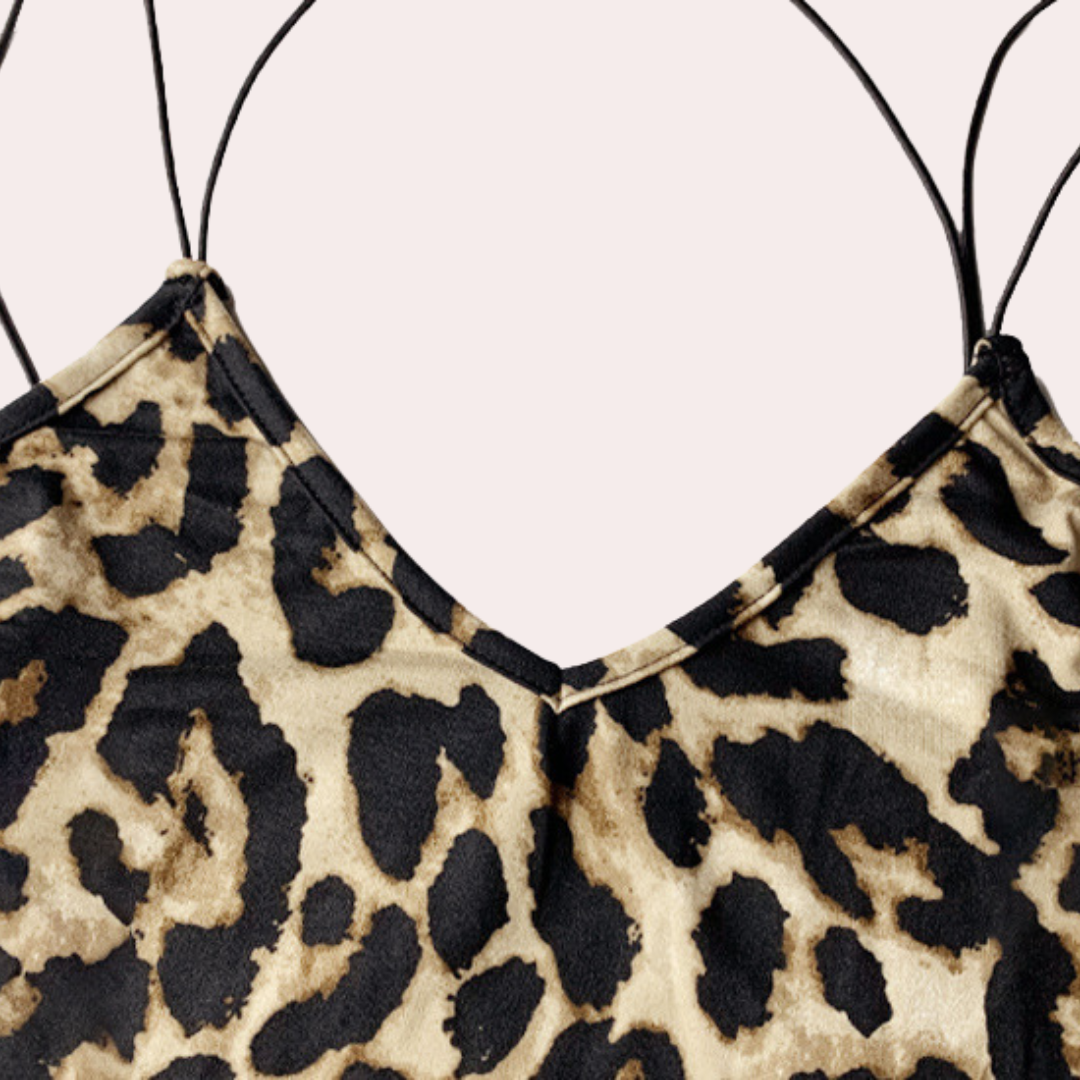 Isabella | Women's Sexy Leopard Print Party Dress | Maxi