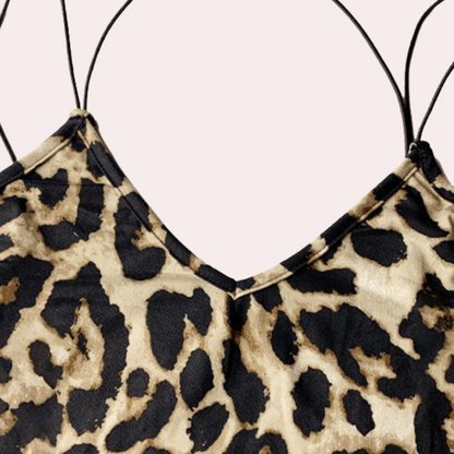 Isabella | Women's Sexy Leopard Print Party Dress | Maxi