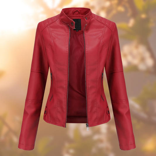 Siobhan | Elegant Women's Leather Biker Jacket | Superior Quality, Fashionable Design