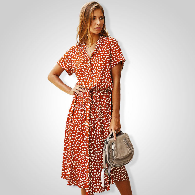 Savannah | Women's Polka Dot Summer Dress | Midi