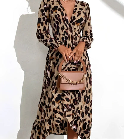 Sophia | Women's Leopard Print Party Dress | Maxi