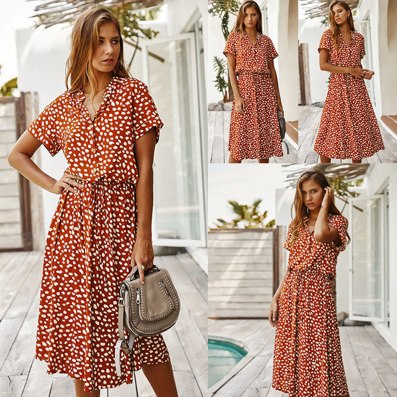 Savannah | Women's Polka Dot Summer Dress | Midi