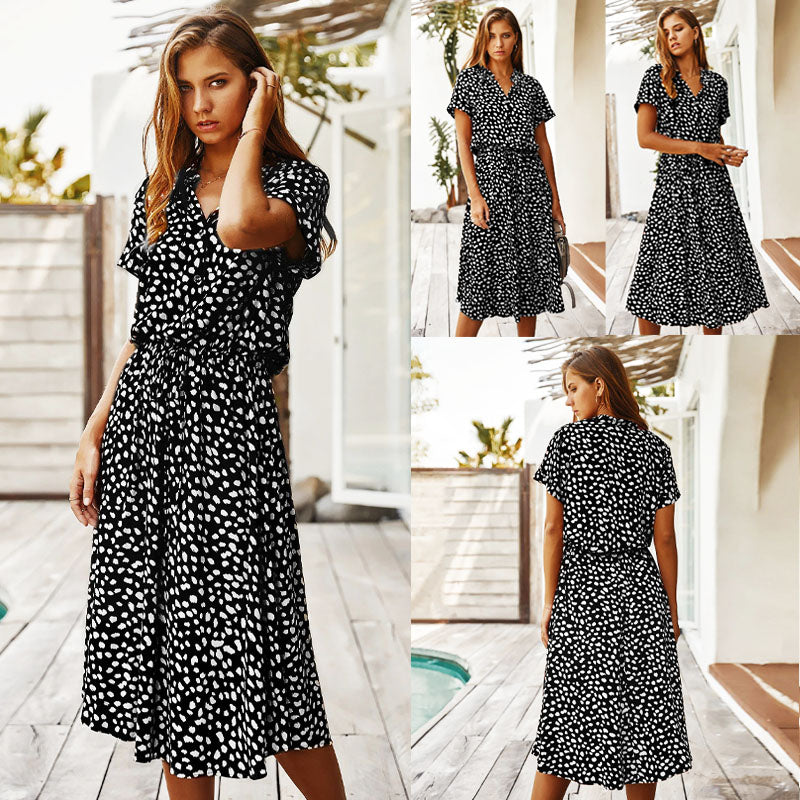 Savannah | Women's Polka Dot Summer Dress | Midi