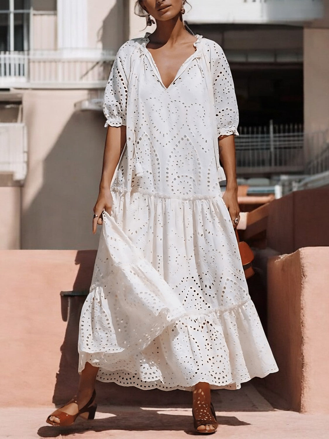 Sophia | Women's Embroidered Summer Dress | Maxi