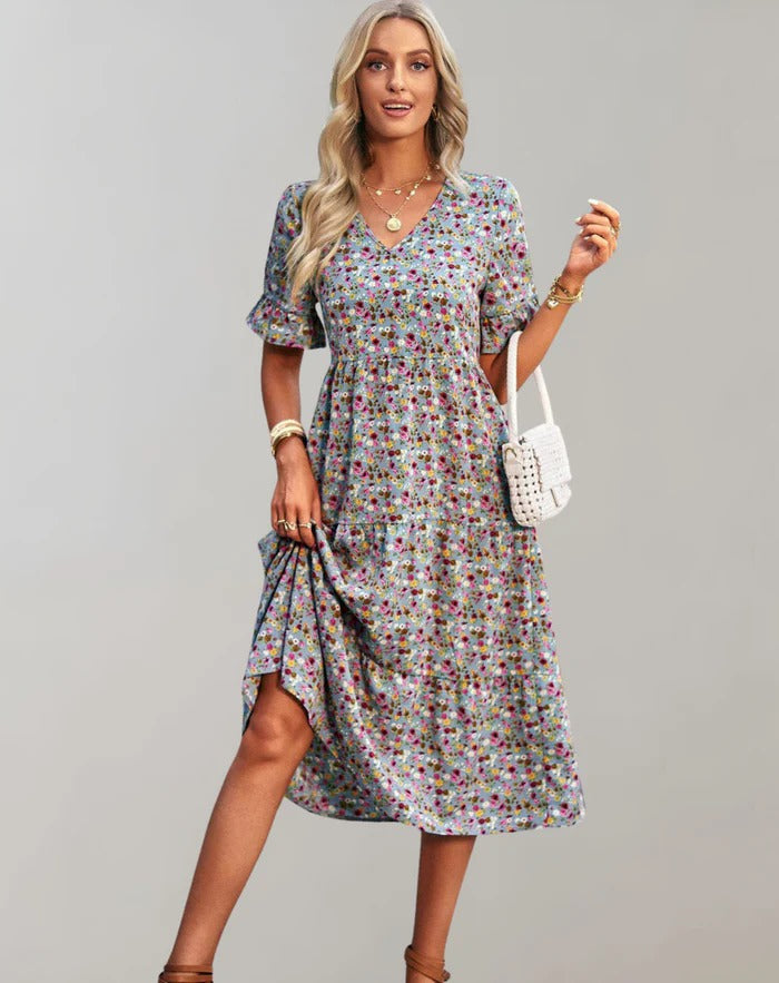 Chloe | Women's Floral Summer Dress | Midi